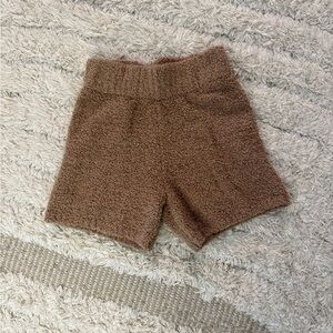 Skims Cozy Teddy Tan Shorts